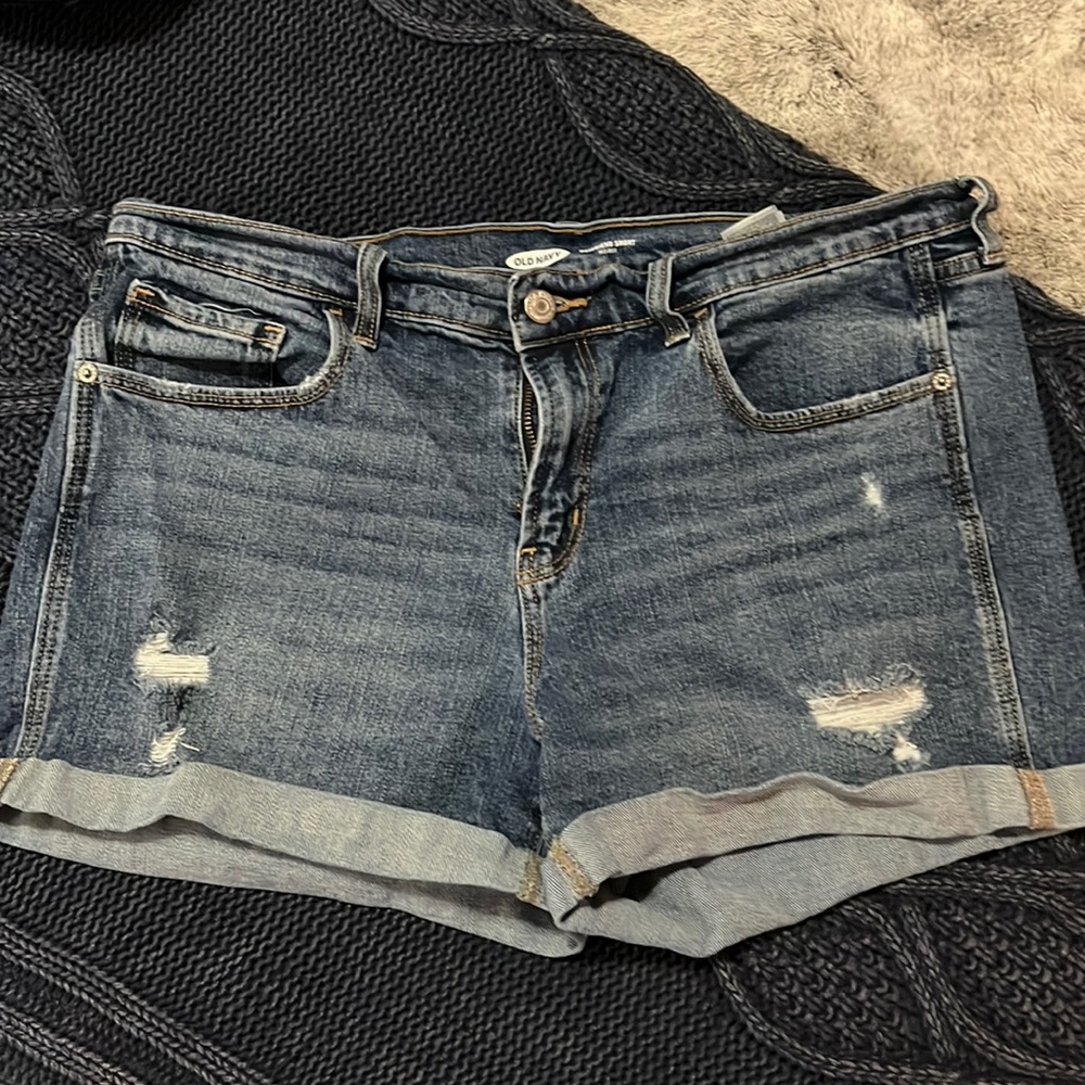 Old Navy jean boyfriend short mid-rise sz 12